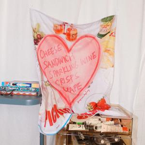 피크닉시즌 패브릭 포스터 도어커튼 카페 일러스트 벽장식 가리개 65x85cm