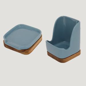 감성주방 도자기받침대2종세트 국자받침 조리도구걸이 핸드폰거치 행주걸이