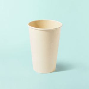 카페 테이크아웃 일회용 무지 대나무 종이컵 90파이 490ml 100개