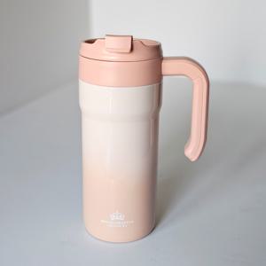핑크 투톤 손잡이 스텐 빅머그 텀블러 700ml