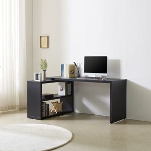 와이드데스크 수납형책상 ㄱ형+하단책장 1600 테이블 R2