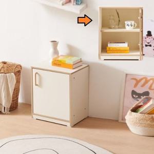 친환경적 디자인 우드손잡이 여닫이도어 2단선반수납장(500 크림화이트)