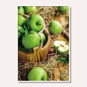 바구니 가득 풋사과 그림 액자 다복 풍수지리 인테리어 포스터 / SAPP-GA001-OG