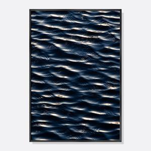 네이비 골드 윤슬 물결 바다 그림 액자 미드센츄리 감성 인테리어 포스터 / YS005-OG