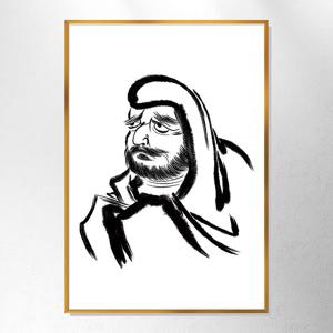 달마도 No.1 돈들어오는 그림 액자 다복 풍수지리 인테리어 포스터 / DMD001-OG