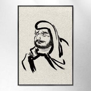 달마도 No.2 돈들어오는 그림 액자 다복 풍수지리 인테리어 포스터 / DMD001-BG