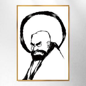 달마도 No.3 돈들어오는 그림 액자 다복 풍수지리 인테리어 포스터 / DMD002-OG