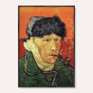 반고흐 파이프를 물고 귀에 붕대를 한 자화상 그림 포스터 명화 액자 / VVG038-OG