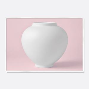 무광 달항아리 그림 액자 풍수 인테리어 포스터 / 07 분홍색 가로형 / MMJ101-PK