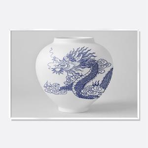 무광 달항아리 그림 액자 인테리어 포스터 / 17 청룡 가로형 / MMJ101-BDPOG