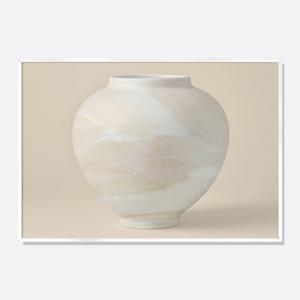 달항아리 액자 인테리어 포스터 / 20 마블 연갈색 가로형 / MMJ101-MBBGBG