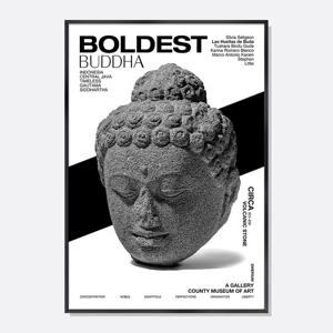 미드센츄리 감성 풍수 인테리어 포스터 부처님 그림 액자 BOLDEST BUDDHA DS