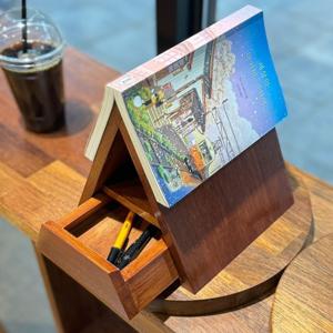 원목 북레스트 미니 서랍장 책상 위 수납장 북엔드 책거치대