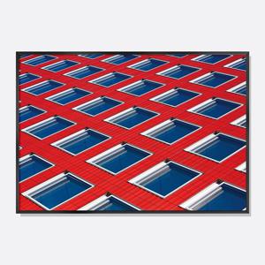 미드센츄리 모던 홈데코 감성 인테리어 포스터 액자 Window Cube 가로형