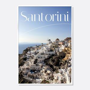 미드센츄리 모던 인테리어 포스터 액자 감성 유럽도시 바다 그림 산토리니 화이트