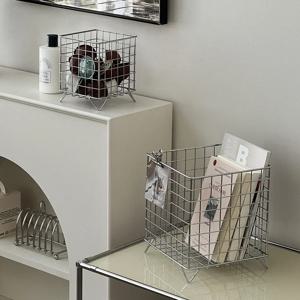 스텐 수납 바스켓 캡슐커피 소품 철제 바구니 보관함 정리함