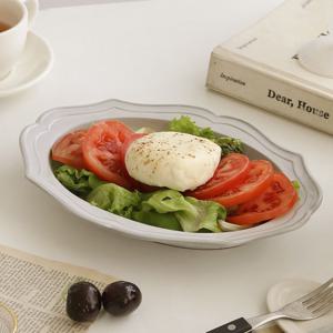 루이즈 앤틱 플레이트 타원 카레 그릇 / 오발 샐러드볼 브런치 플레이팅 디저트 접시