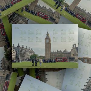 2024 달력 인테리어 포스터 런던 여행 감성