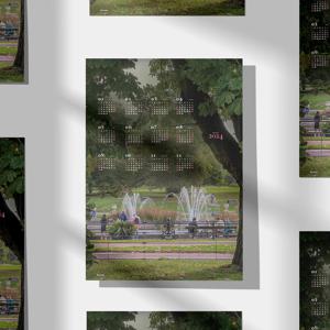 2024 달력 영국 인테리어 포스터 런던 여행 감성