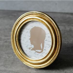 뉴 블론드 골드 미니 엔틱액자-원형 벽걸이 겸용 빈티지 인테리어