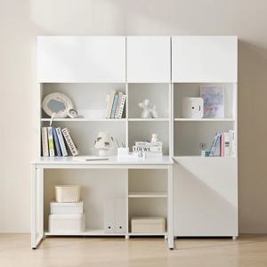 E0자재 HM2046 스퀘어 책장책상세트 5단 1200-DVX