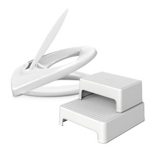 1.0 유아변기커버 (항균PP소재, 2 in 1 아기변기커버) + 두리 2단 디딤대