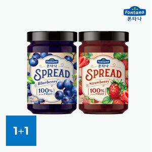 스프레드 스트로베리&블루베리 2종 330g*2병 /딸기잼,블루베리잼