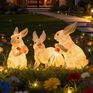태양광 토끼 정원등 LED 태양열 경관 조명 야외 동물 대형토끼 잔디등 주택 마당 조경등
