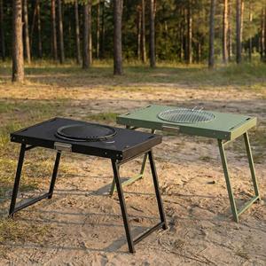 캠핑 사각 스토브 테이블 접이식 화로대 식탁