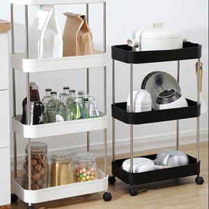 틈새 수납선반 폭좁은 이동식 트롤리 수납장