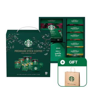프리미엄 파우더 스틱커피 설 선물세트 (80T + 머그)