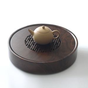 딥브라운 차판 25cm 작은 우드 다반 다도 찻상 찻집 티카페 차명상