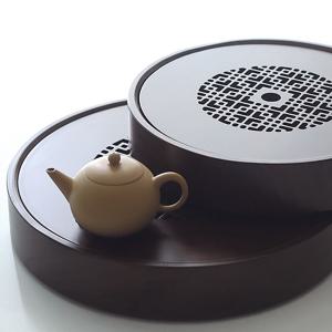 딥브라운 차판 30cm 큰 사이즈 우드 다반 다도 찻상 찻집 티카페 차명상