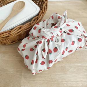 딸기 도시락 보자기 가방 소풍 피크닉 도시락