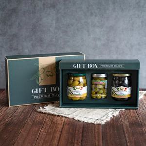 올리브 절임 3병 선물세트(그린 블랙 카스텔베트라노 체리뇰라)