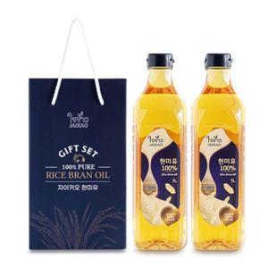 자이카오 현미유 1리터 미강유 아기식용유 아기현미유 2호 선물세트
