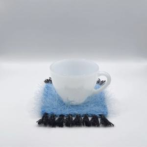 199 코코아 스카이 소프트 퍼 위빙 티코스터 컵받침 홈카페 테이블 무드 포인트