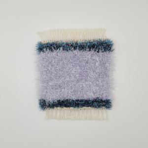 313 라일락 블루 소프트 퍼 위빙 티코스터 컵받침 홈카페 테이블 무드 포인트