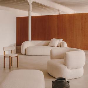 MARTINA 마르티나 유럽 직수입 화이트시어링 1인소파 암체어