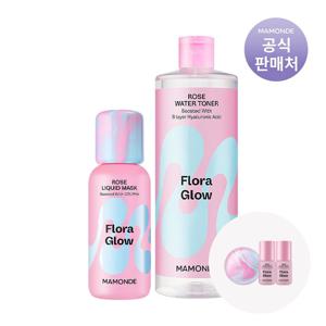 플로라 글로우 로즈 리퀴드 마스크 80ml + 로즈 워터 토너 500ml