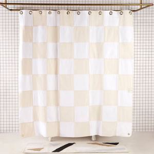 Quiet Town 리캔버스 샤워 커튼 체커 샌드 - Re:Canvas