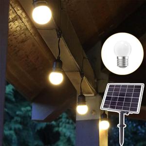 바루스 태양광 화이트전구 오징어등 스트링라이트 줄전구