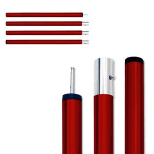 국산 알루미늄 타프 폴대 28파이 레드 2400mm 원터치