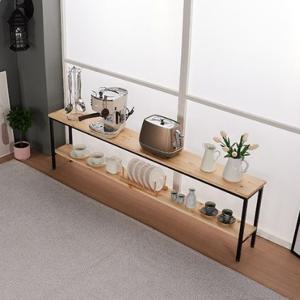 도자기공방 카페 인테리어 소품진열 2단선반(1800 내추럴)