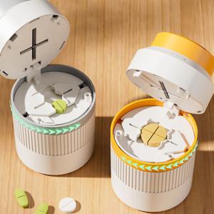 4분배 알약 커팅기 컷팅기 4등분 절단기 약 자르기 사등분 쪼개기 약통 2color