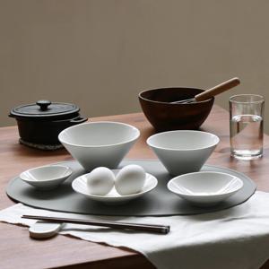[리퍼] 크림화이트 심플 혼밥 그릇세트 6P