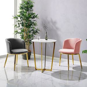 로잔 골드프레임 벨벳 디자인의자 4colors