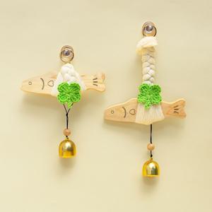 국산 편백나무 액막이 명태 행운의 네잎클로버 소원 풍경종 만들기 diy