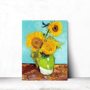 고흐 명화 해바라기 꽃 현관 거실 인테리어 캔버스 그림 액자 21x26cm