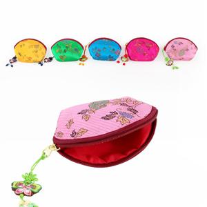 누비 공단 동전지갑 라운드 ( 미니 파우치 키홀더 부적주머니 콩주머니 외국인선물 기념품 )